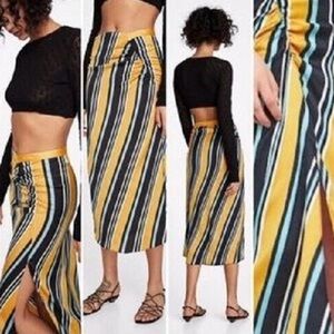 New with tags! Zara Multicolor Striped Skirt